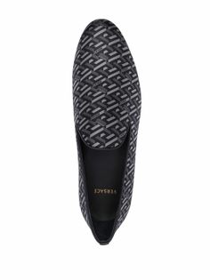 Versace жаккардовые лоферы La Grega