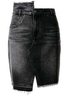 PortsPURE джинсовая юбка мини асимметричного кроя