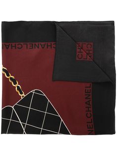 Chanel Pre-Owned шелковый платок 1990-х годов с принтом