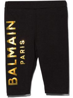 Balmain Kids легинсы с логотипом