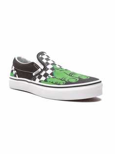 Vans Kids слипоны Classic Slip-On Hulk из коллаборации с Marvel