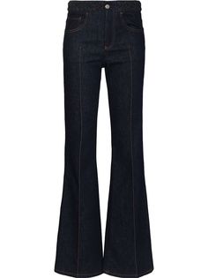 Chloé расклешенные джинсы с завышенной талией Chloe