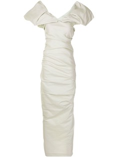 Rachel Gilbert платье с объемными рукавами и сборками