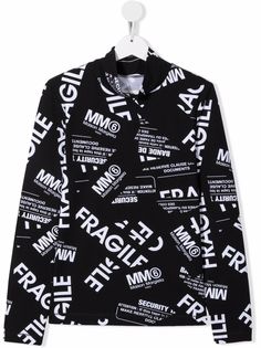 MM6 Maison Margiela Kids толстовка Fragile со сплошным принтом