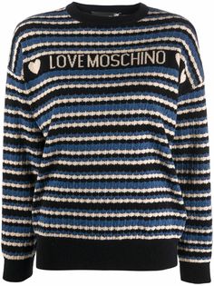 Love Moschino шерстяной пуловер в полоску