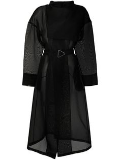 Rachel Gilbert прозрачное шелковое пальто длины миди