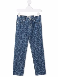 Kenzo Kids джинсы кроя слим с абстрактным принтом