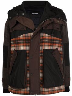 Dsquared2 пуховик в клетку