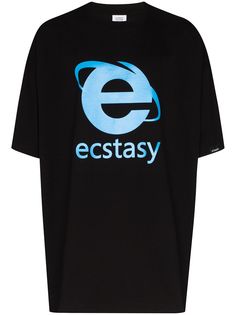 VETEMENTS Ecstasy print cotton T-shirt