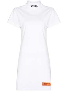 Heron Preston платье-футболка с вышитым логотипом