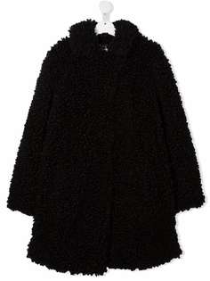 TWINSET Kids шуба миди из шерпы