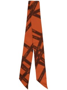 Hermès узкий платок 2010-х годов с принтом Hermes