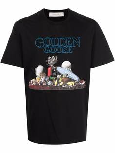 Golden Goose футболка с логотипом и принтом Toys