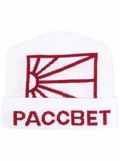 PACCBET шапка бини вязки интарсия с логотипом
