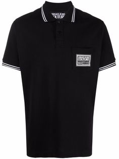 Versace Jeans Couture рубашка поло с нашивкой-логотипом