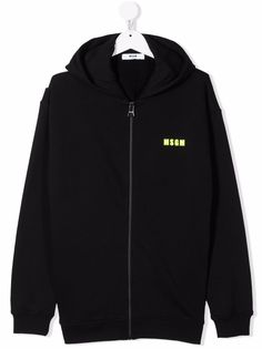 MSGM Kids худи на молнии с логотипом