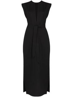 WARDROBE.NYC платье макси с V-образным вырезом и завязками