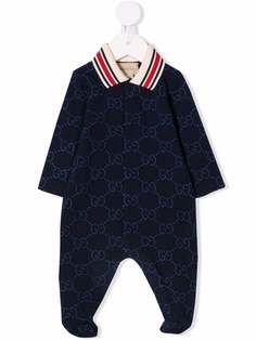 Gucci Kids комбинезон с длинными рукавами и монограммой