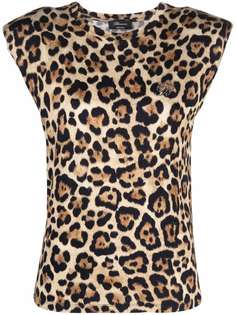 Blumarine футболка с леопардовым принтом