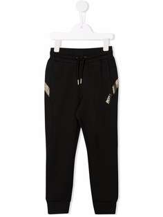 BOSS Kidswear спортивные брюки с леопардовым принтом