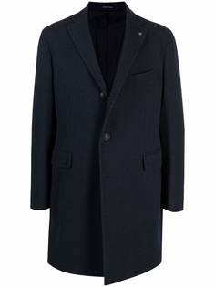 Tagliatore однобортное пальто из смесовой шерсти
