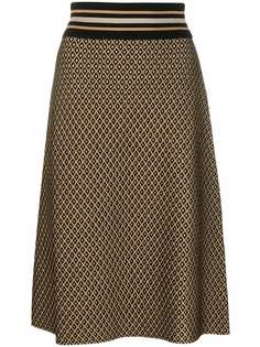 Salvatore Ferragamo трикотажная юбка с геометричным узором