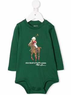 Ralph Lauren Kids боди Polo Bear с длинными рукавами