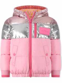 The Marc Jacobs Kids пуховик с эффектом металлик