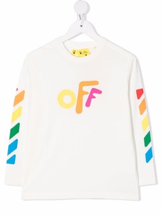 Off-White Kids шерстяная футболка с логотипом