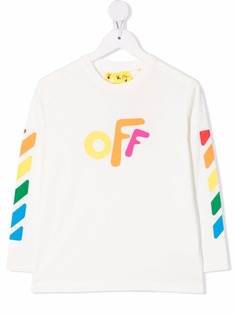 Off-White Kids шерстяная футболка с логотипом