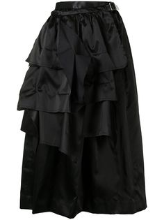 Comme Des Garçons юбка миди с оборками