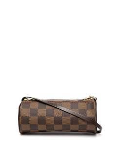 Louis Vuitton клатч Damier Ebène Papillon Attached 2000-х годов