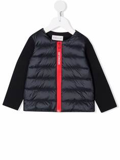 Moncler Enfant топ с дутыми вставками