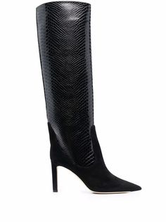 Jimmy Choo сапоги Mavis 85 с тиснением под кожу змеи