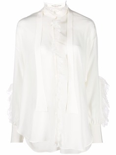 Ermanno Scervino шелковая рубашка с оборками
