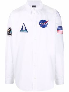 Balenciaga рубашка Space с нашивкой-логотипом