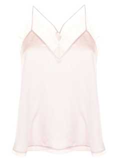 IRO шелковый топ Berwyn с тюлем