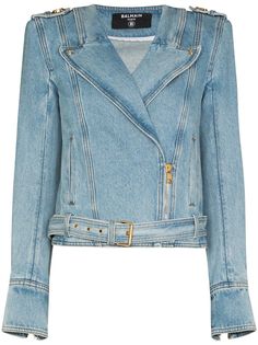Balmain джинсовая куртка на молнии