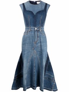 Alexander McQueen деконструированное платье миди