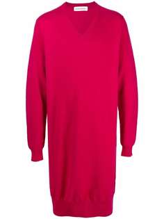 extreme cashmere кашемировое платье-джемпер с V-образным вырезом
