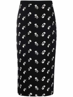 Erdem юбка миди с цветочным принтом