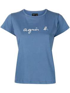 agnès b. футболка с логотипом