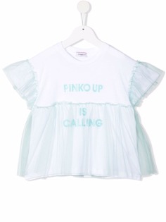 Pinko Kids многослойная блузка с надписью