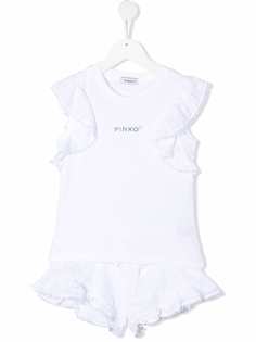 Pinko Kids комбинезон с английской вышивкой