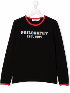 Philosophy Di Lorenzo Serafini Kids топ с логотипом и контрастным кантом