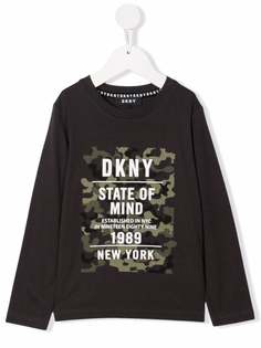 Dkny Kids футболка с длинными рукавами и логотипом