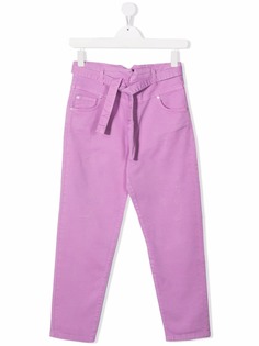 Pinko Kids зауженные джинсы с поясом