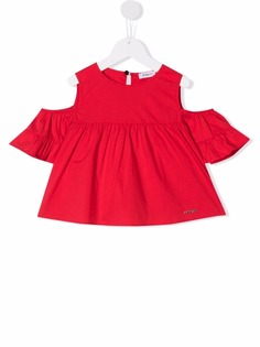 Pinko Kids блузка с оборками и открытыми плечами