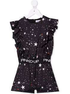 Pinko Kids купальник с оборками и принтом