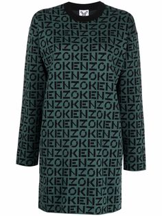 Kenzo платье-свитер с монограммой